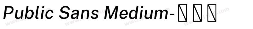 Public Sans Medium字体转换